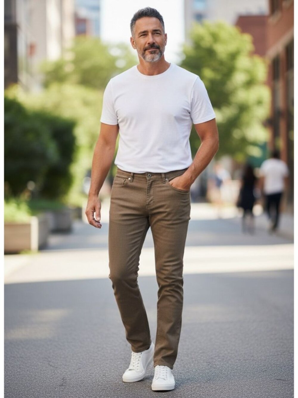 English Laundry Mens Straight Leg Brown Pants Size 34x30 Cotton Blend